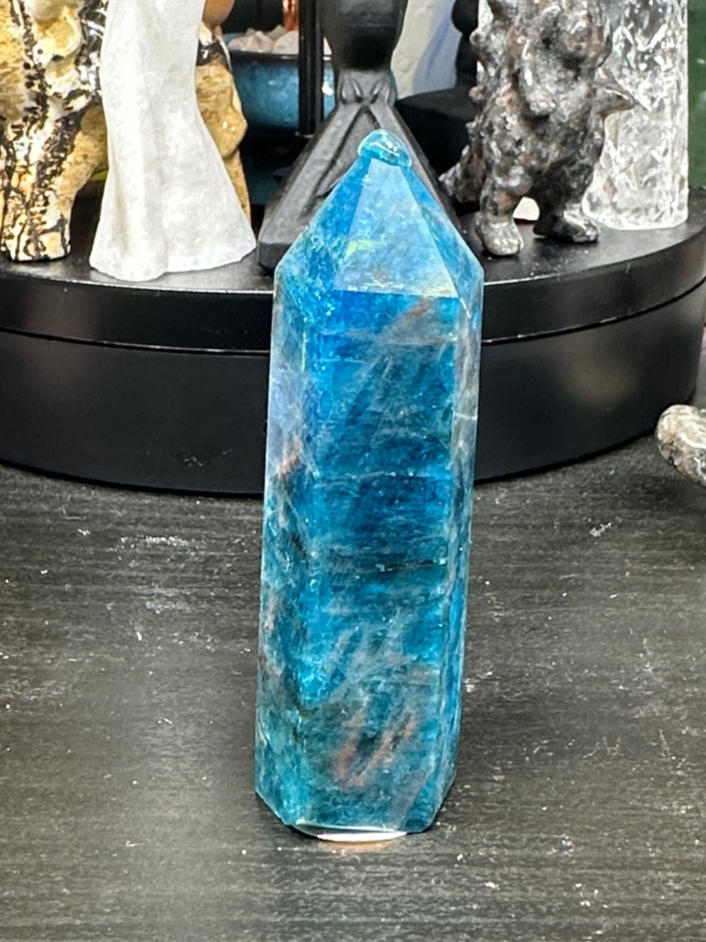 Blue Apatite Polished Point Tower